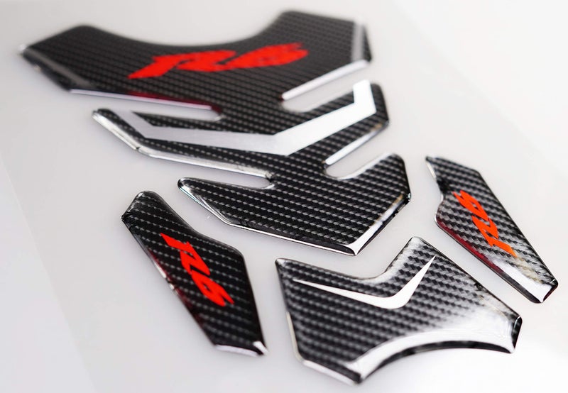 REVSOSTAR Real Carbon Fibre Gas Cap, Anti Slip sticker, Triple Tree Front End Upper, Top Clamp Decal Stickers, Tank Pad, Tank Protector for Yzf R6 (2008-2015), 4 Pcs Per Set - Image 3